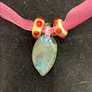 Blown glass necklace